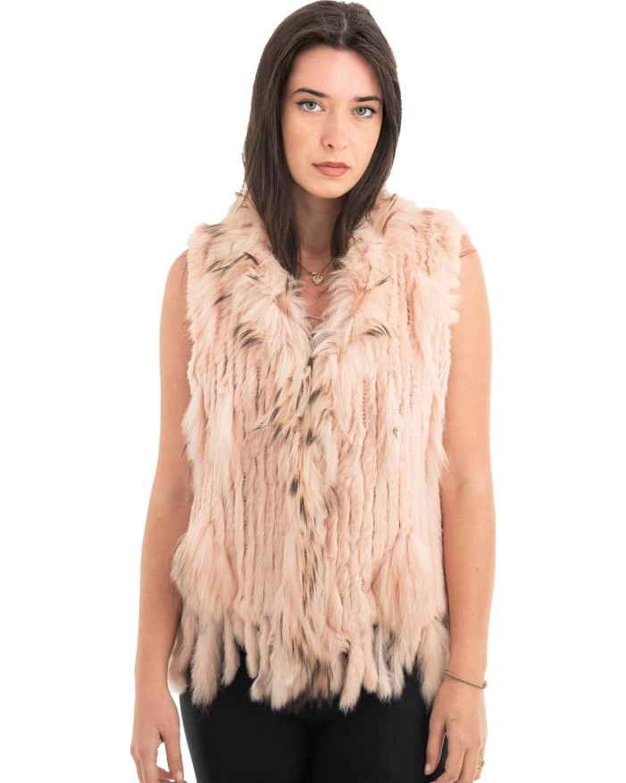 Γνήσια Γυναικεία Φυσική Γούνα Γιλέκο - H888