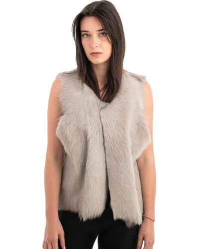 Γνήσια Γυναικεία Φυσική Γούνα Γιλέκο - H890