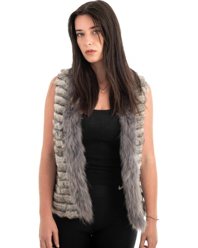 Γνήσια Γυναικεία Φυσική Γούνα Γιλέκο - H902