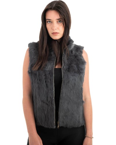 Γνήσια Γυναικεία Φυσική Γούνα Γιλέκο - H904