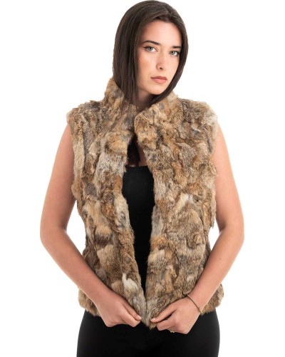 Γνήσια Γυναικεία Φυσική Γούνα Γιλέκο - H905