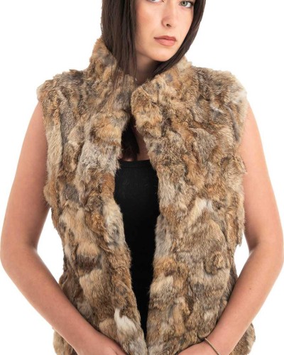 Γνήσια Γυναικεία Φυσική Γούνα Γιλέκο - H905