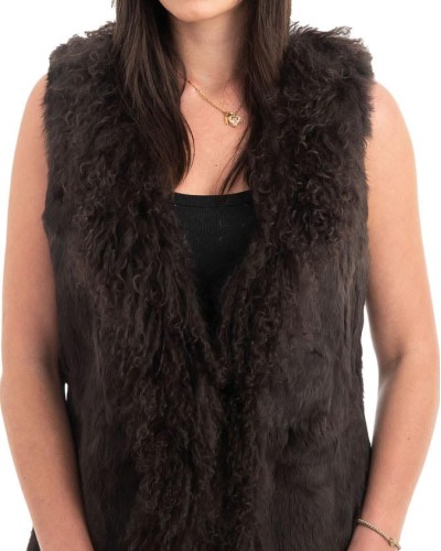 Γνήσια Γυναικεία Φυσική Γούνα Γιλέκο - H917