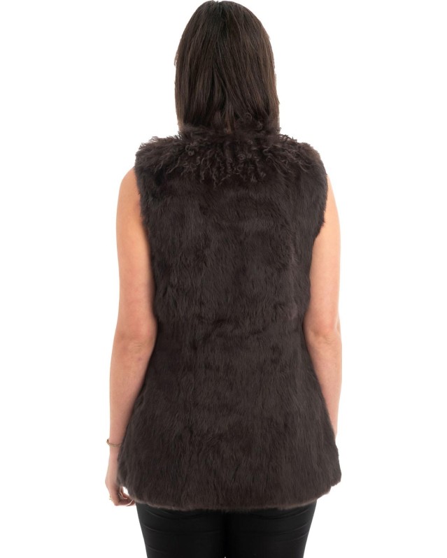 Γνήσια Γυναικεία Φυσική Γούνα Γιλέκο - H917