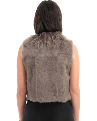 Γνήσια Γυναικεία Φυσική Γούνα Γιλέκο - H975