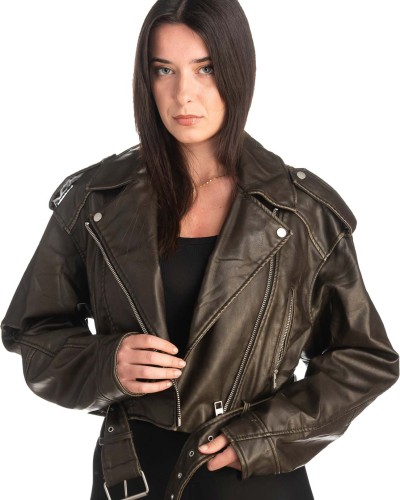 Δερμάτινο γυναικείο μπουφάν - K260