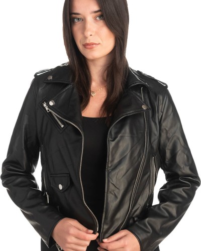 Δερμάτινο γυναικείο μπουφάν - K321