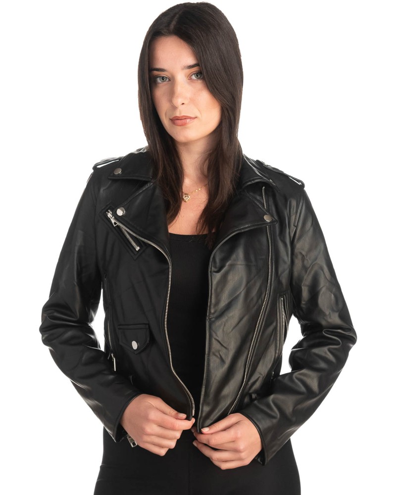 Δερμάτινο γυναικείο μπουφάν - K321