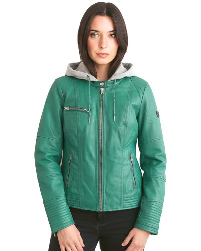 Δερμάτινο γυναικείο μπουφάν - K349