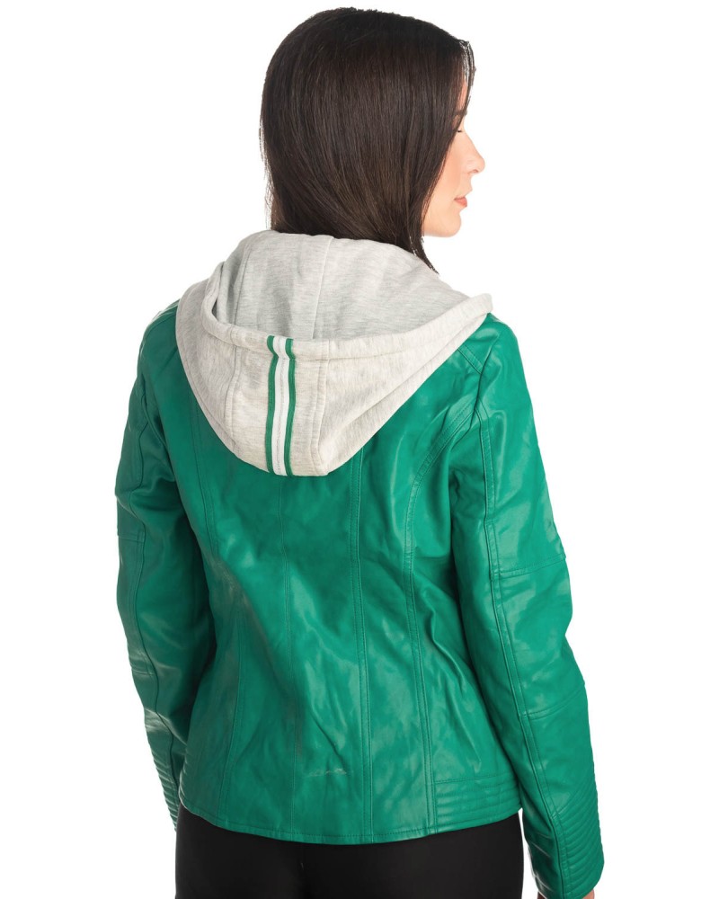 Δερμάτινο γυναικείο μπουφάν - K349