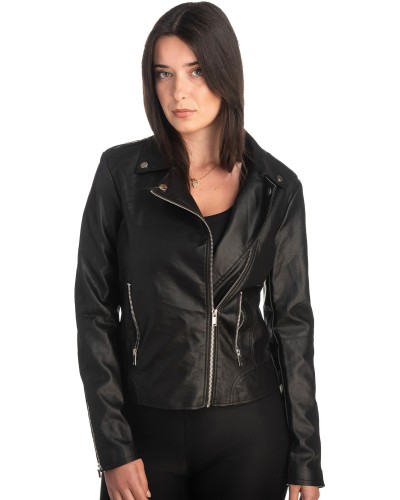 Δερμάτινο γυναικείο μπουφάν - K379