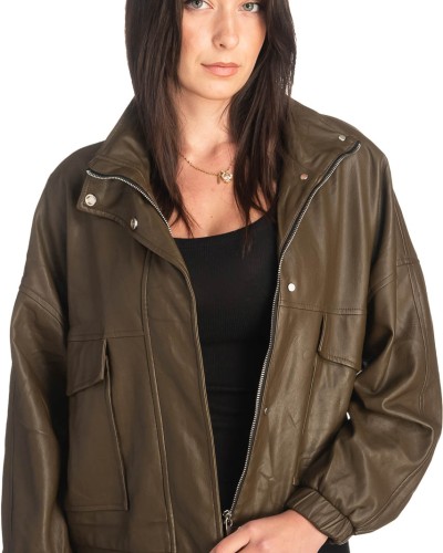 Δερμάτινο γυναικείο μπουφάν - K480