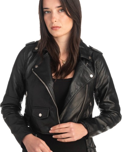 Δερμάτινο γυναικείο μπουφάν - K747