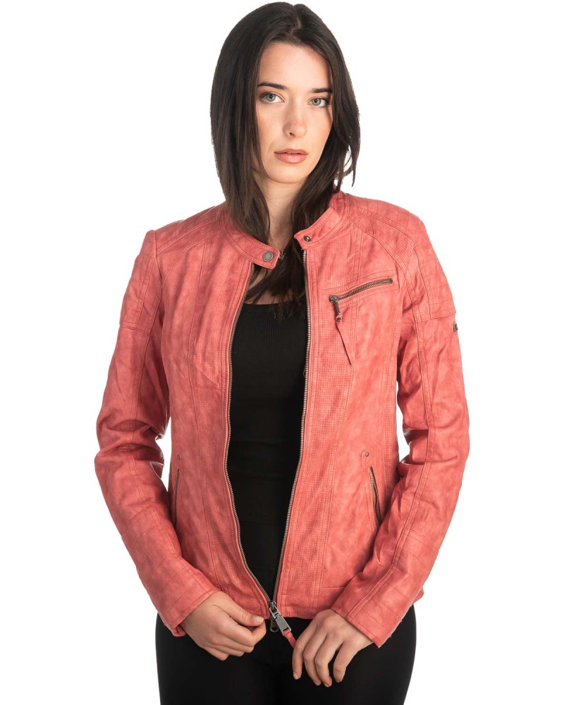 Δερμάτινο γυναικείο μπουφάν - K754