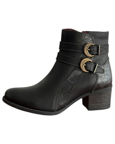 Δερμάτινο Γυναικείo Μποτάκι - M392