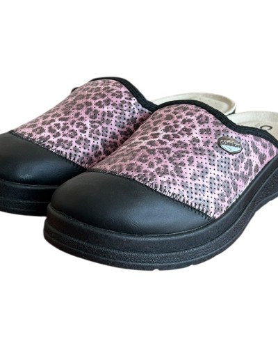 Γυναικεία Δερμάτινη Ανατομική Παντόφλα - M771