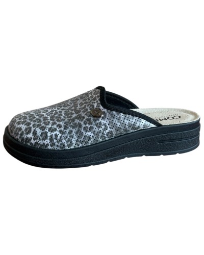 Γυναικεία Δερμάτινη Ανατομική Παντόφλα  - M801