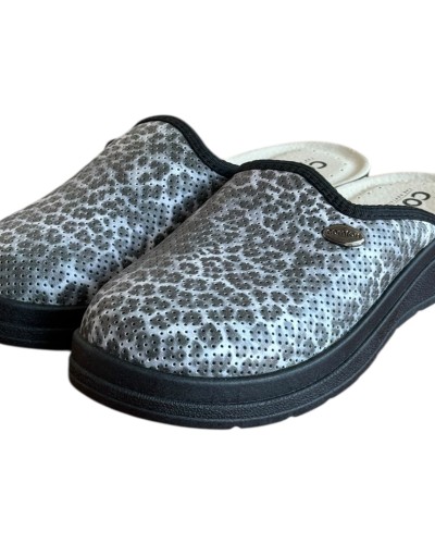 Γυναικεία Δερμάτινη Ανατομική Παντόφλα  - M801