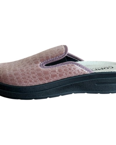 Γυναικεία Δερμάτινη Ανατομική Παντόφλα  - M869