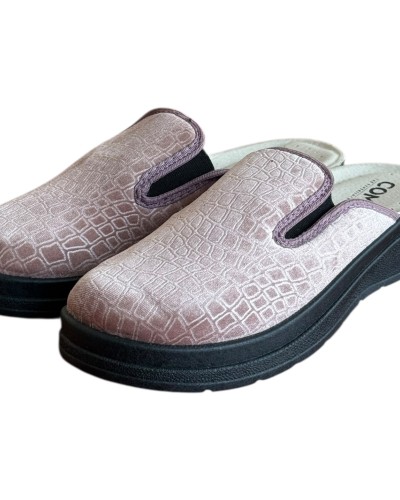 Γυναικεία Δερμάτινη Ανατομική Παντόφλα  - M869