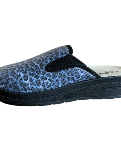 Γυναικεία Δερμάτινη Ανατομική Παντόφλα  - M870