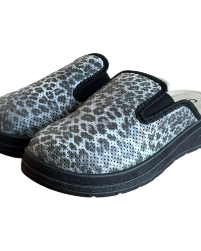 Γυναικεία Δερμάτινη Ανατομική Παντόφλα  - M871