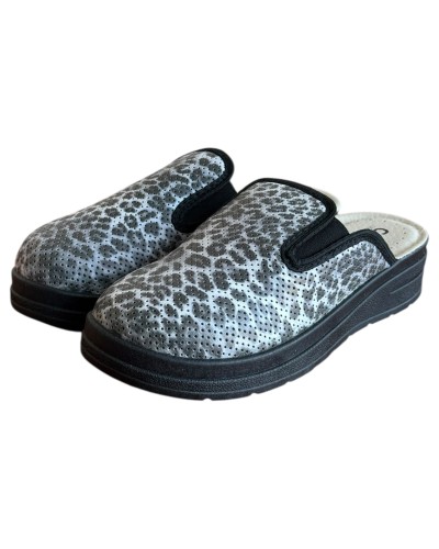 Γυναικεία Δερμάτινη Ανατομική Παντόφλα  - M871