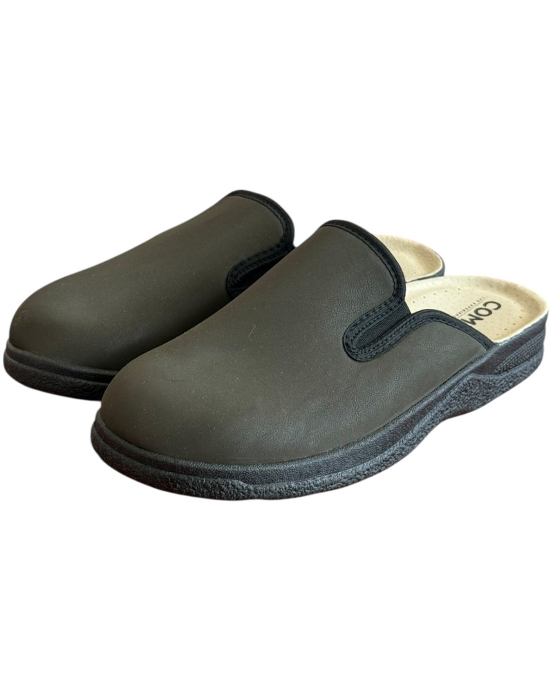 Ανδρική  Δερμάτινη Ανατομική Παντόφλα - M905