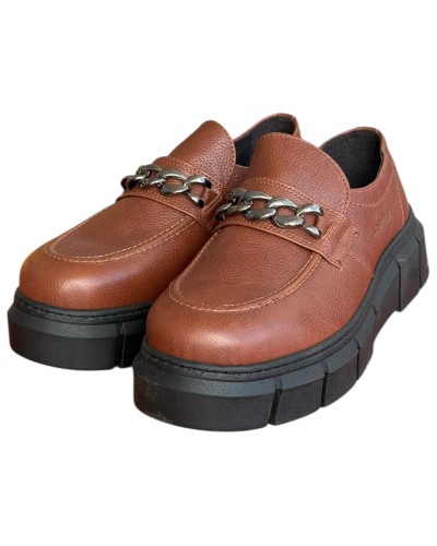  Δερμάτινο Γυναικείo Μοκασίνι - N7