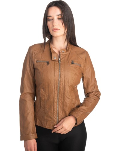 Δερμάτινο γυναικείο μπουφάν - S420