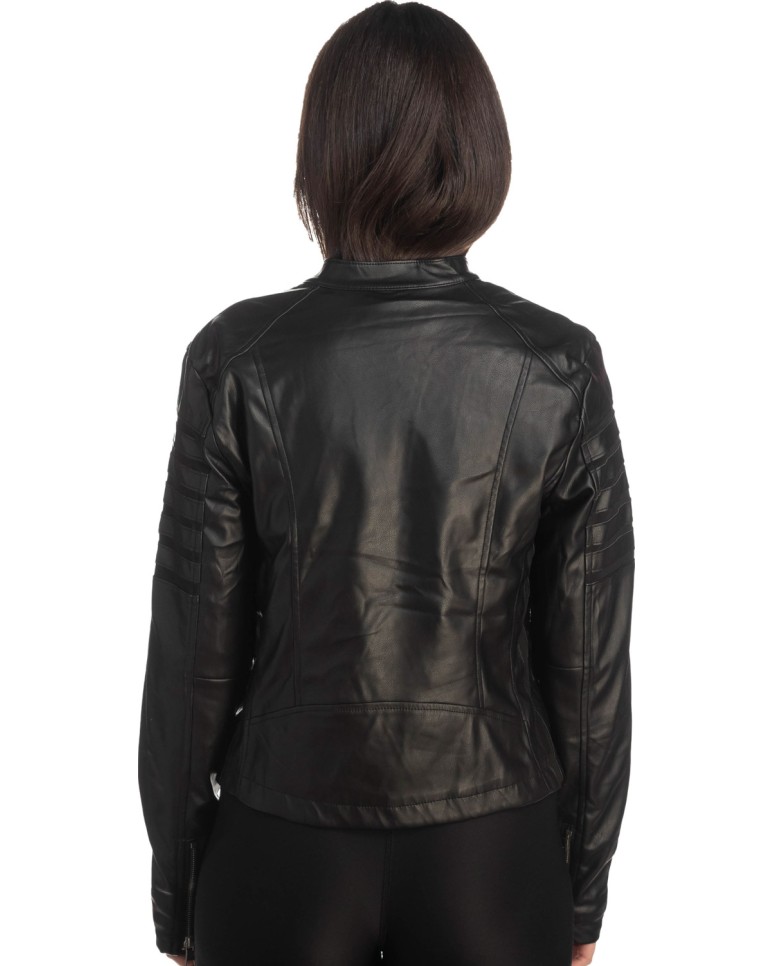 Δερμάτινο γυναικείο μπουφάν - S887