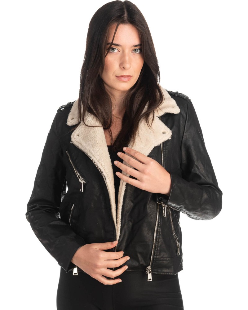 Δερμάτινο γυναικείο μπουφάν - S962