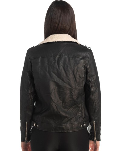 Δερμάτινο γυναικείο μπουφάν - S962