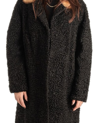 Γνήσια Γυναικεία Φυσική Γούνα Με Βιζόν Γιακά - T217