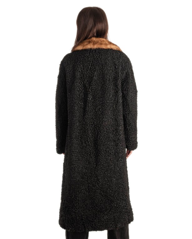 Γνήσια Γυναικεία Φυσική Γούνα Με Βιζόν Γιακά - T217