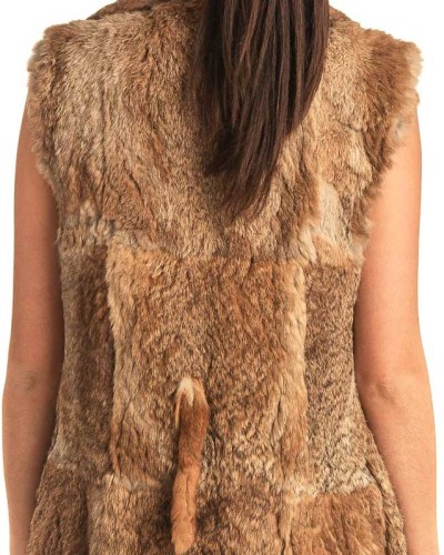 Γνήσια Γυναικεία Φυσική Γούνα Γιλέκο - T25