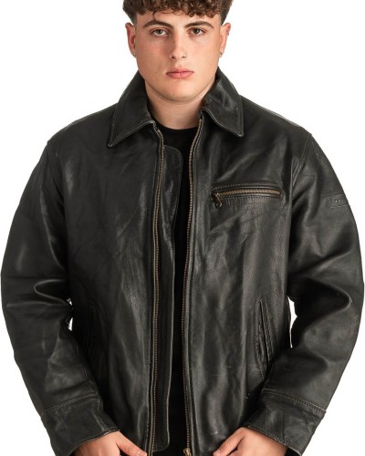 Γνήσιο Ανδρικό Δερμάτινο Μπουφάν - T293