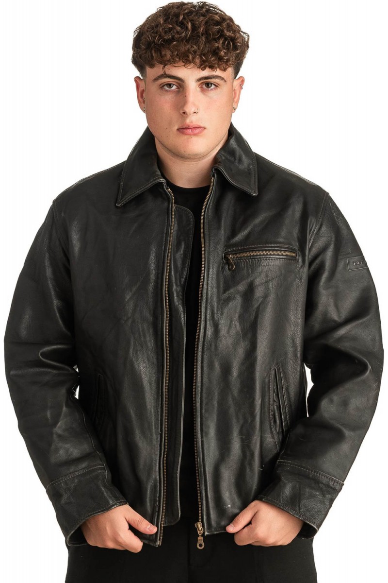 Γνήσιο Ανδρικό Δερμάτινο Μπουφάν - T293