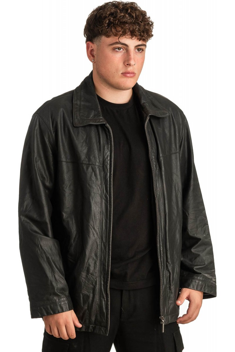 Γνήσιο Ανδρικό Δερμάτινο Μπουφάν - T296