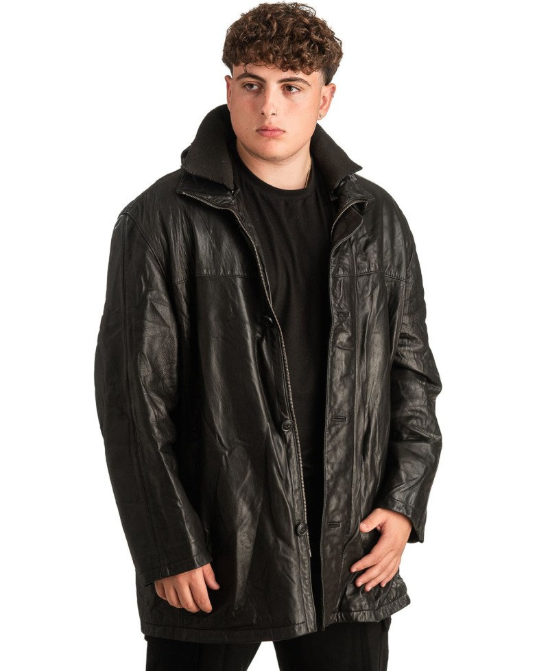 Γνήσιο Ανδρικό Δερμάτινο Μπουφάν - T297