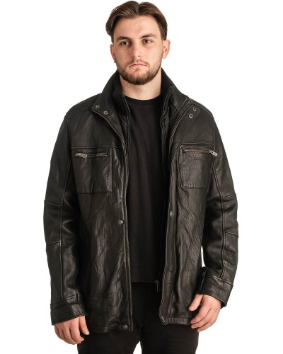 Γνήσιο Ανδρικό Δερμάτινο Μπουφάν - T300