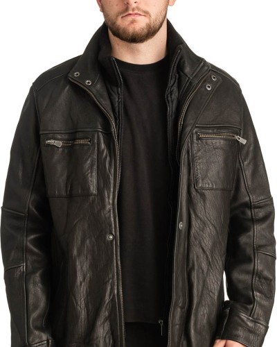 Γνήσιο Ανδρικό Δερμάτινο Μπουφάν - T300