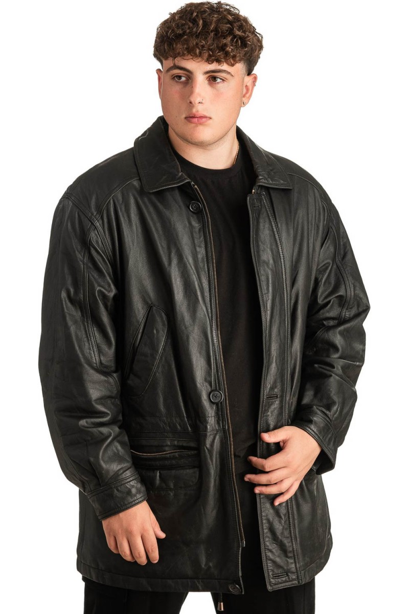 Γνήσιο Ανδρικό Δερμάτινο Μπουφάν - T303