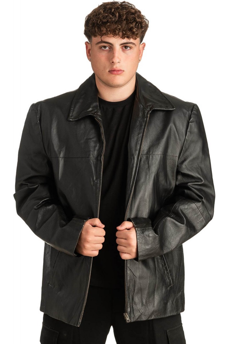 Γνήσιο Ανδρικό Δερμάτινο Μπουφάν - T304