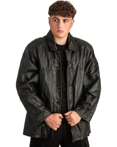 Γνήσιο Ανδρικό Δερμάτινο Μπουφάν - T307