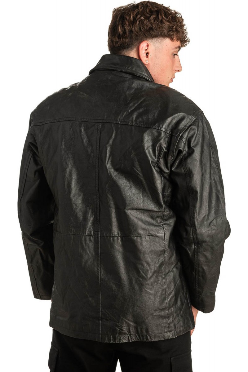 Γνήσιο Ανδρικό Δερμάτινο Μπουφάν - T307