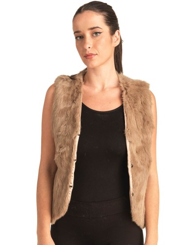 Γνήσια Γυναικεία Φυσική Γούνα Γιλέκο - T31