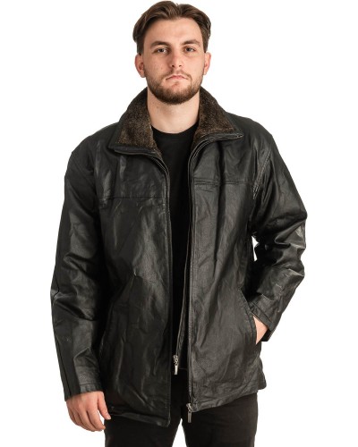 Γνήσιο Ανδρικό Δερμάτινο Μπουφάν - T314