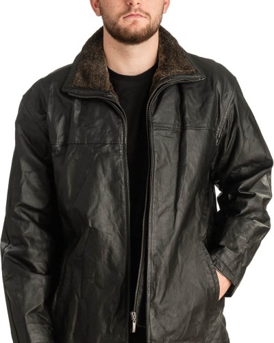 Γνήσιο Ανδρικό Δερμάτινο Μπουφάν - T314