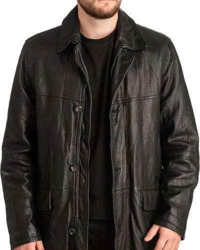 Γνήσιο Ανδρικό Δερμάτινο Μπουφάν - T318